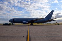 Experimental KC-46A arrives at Minot Air Force Base