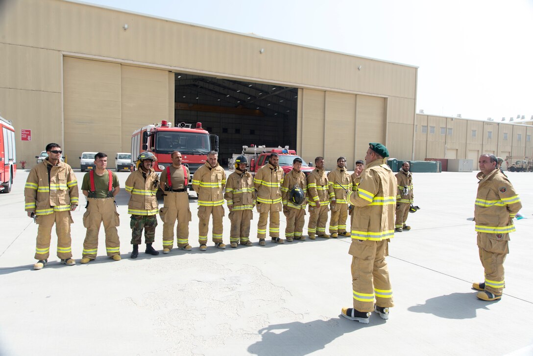 AAF Firefighters Conduct MD-530 Egress training