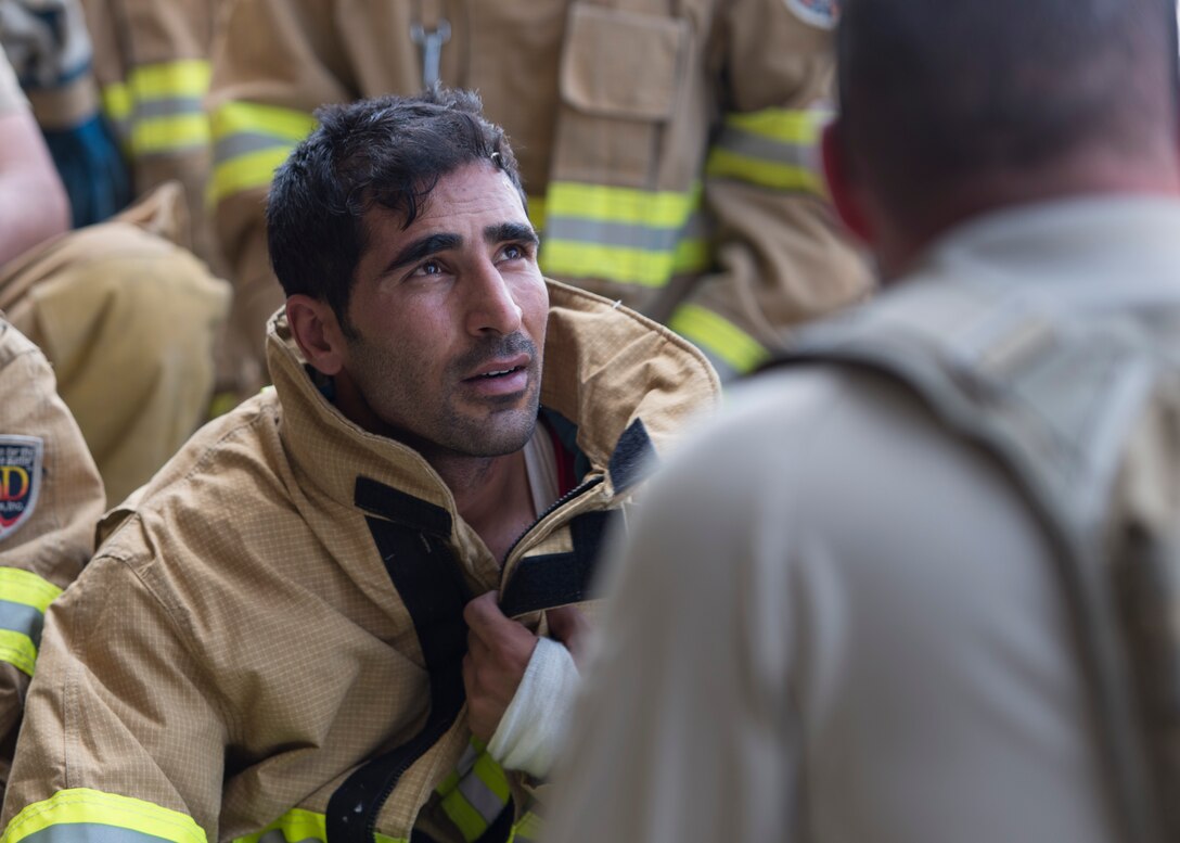 AAF Firefighters Conduct MD-530 Egress training