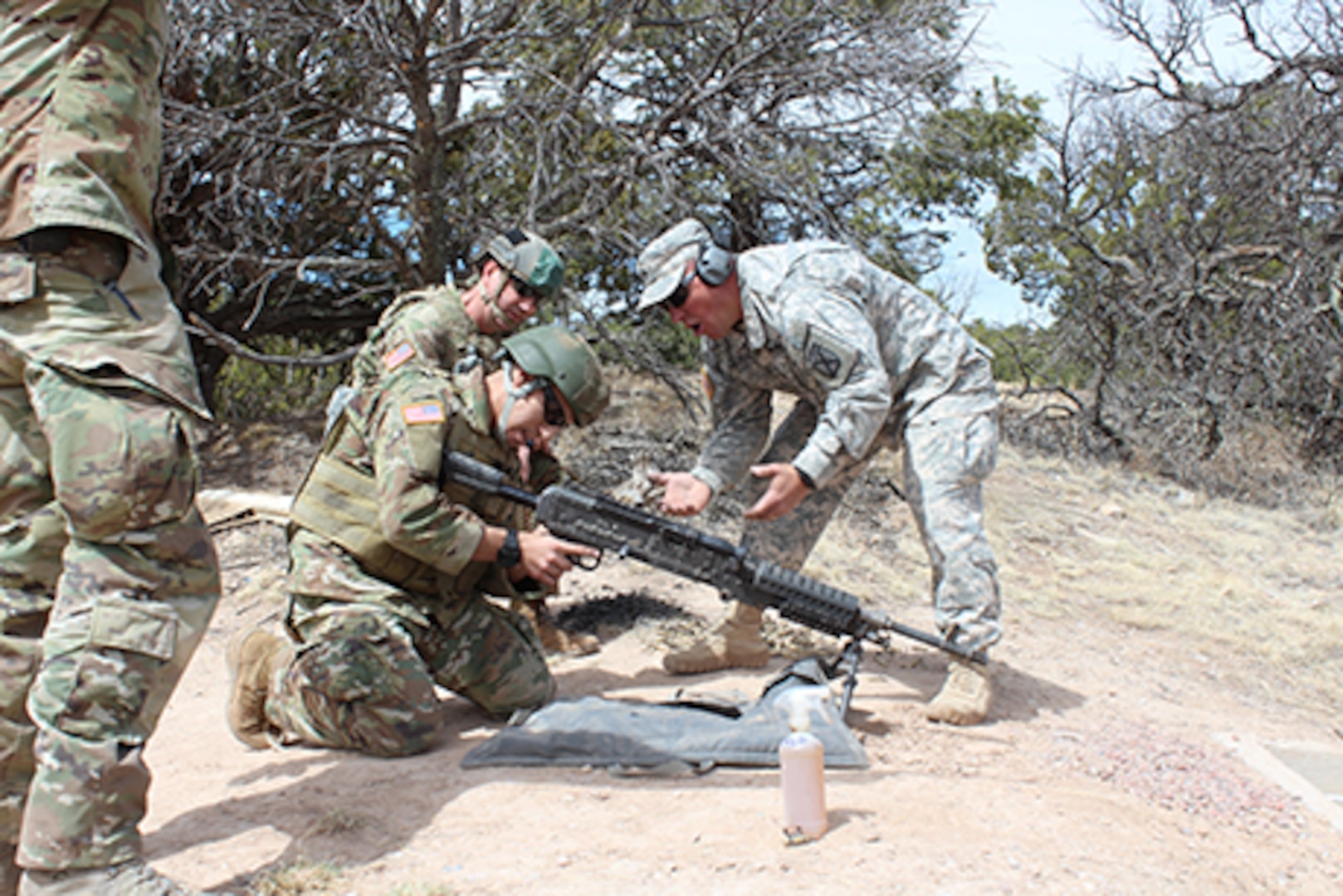 Colorado National Guard members compete in the 2017 Best Warrior Competition at Fort Carson, Colorado, April 6-9, 2017. The Best Warrior Competition is an intense, three-day test of top-performing service members from all units of the CONG. the competition typically includes a stressed live-fire exercise, a medical evacuation drill, a night land navigation course, and comprehensive military skills tests. (U.S. Army National Guard photo by Capt. Ronald Bailey)