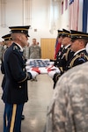 Colorado National Guard members hold a memorial retreat in honor of those who have given the ultimate sacrifice in the Global War on Terror, April 15, 2012, at the CONG state headquarters in Centennial, Colo. Today marks the 10th anniversary of the death of Sgt. 1st Class Daniel Romero, who was killed in action in Afghanistan on April 15, 2002. In addition to being the state’s first combat death since the terrorist attacks in the U.S. on Sept. 11, 2001, Romero also has the solemn honor of being the National Guard’s first GWOT casualty. Other Soldiers who are being honored are Sgt. Luis Reyes, who died Nov. 18, 2005 en route to Iraq; Sgt. Jon Stiles, who died Nov. 13, 2008 in Afghanistan; and Chief Warrant Officer 4 David R. Carter, who died Aug. 6, 2011 in Afghanistan. (Official Air National Guard photo by Master Sgt. Cheresa D. Theiral/Released)