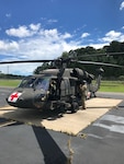 Aircrew of the Tennessee National Guard’s 1-230th Assault Helicopter Battalion prepares to depart for North Carolina Sept. 17, 2018 to assist in the relief efforts of Hurricane Florence. Three aircraft with hoist capability will provide medical evacuation support to those most affected by the storm, as well as the ability to transport medical patients and supplies.