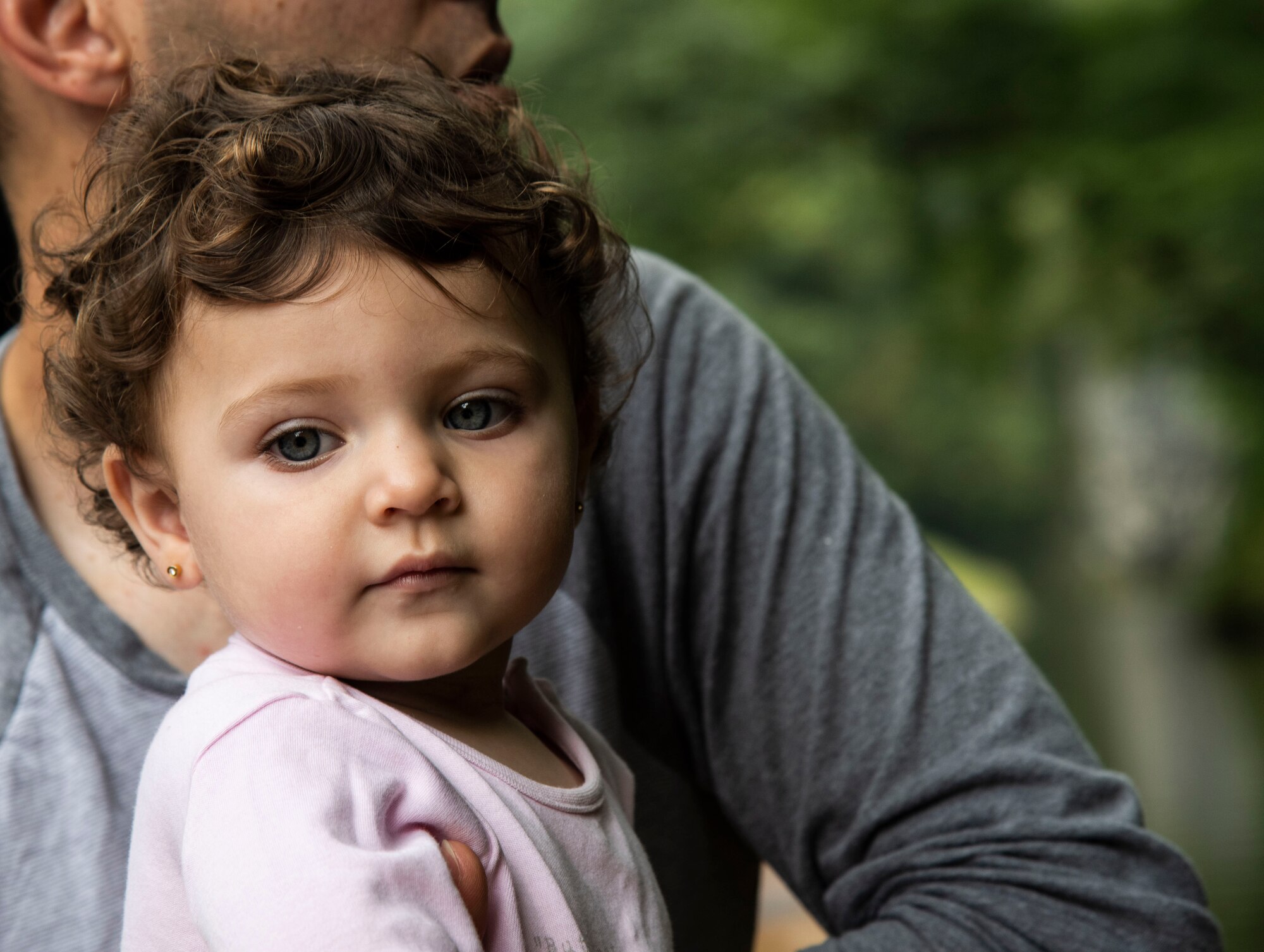 U.S. Air Force 2nd Lt. Ronald Diaz-Cataldo, the 35th Civil Engineer Squadron officer in charge of operations, and his daughter Lelanni, view Geibikei Gorge&#39;s rock formations during a 35th Fighter Wing chapel resiliency trip at Ichinoseki, Japan, Sept. 15, 2018. The resiliency trips. provided free of charge by the Wing chapel, focuses on making Airmen resilient to better perform their duties. The chapel took approximately 40 Airmen and their families to Geibikei Gorge and Chuson-Ji Temple in Hiraizumi, Japan. (U.S. Air Force photo by Senior Airman Sadie Colbert)