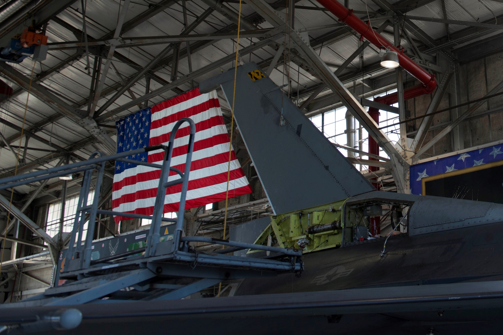 A team assigned to the 20th Aircraft Maintenance Squadron replaced the vertical stabilizer on an F-16 Fighting Falcon after noticing damage on the old tail at Shaw Air Force Base, S.C., Sept. 11, 2018.