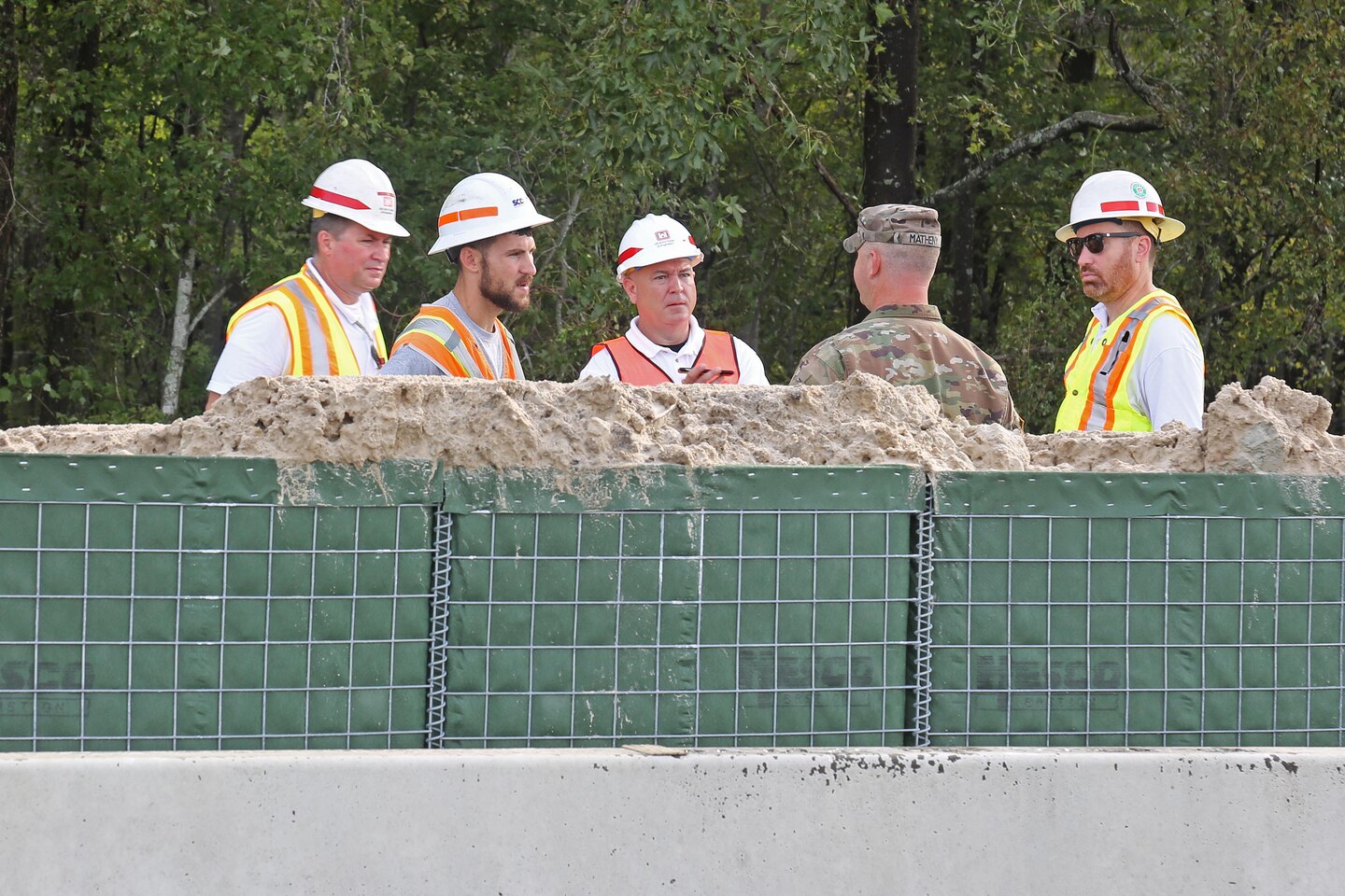 National Guard Installs HESCO Barriers