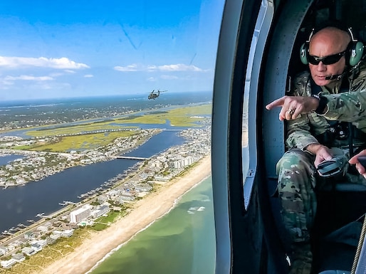 Lt. Gen. Luckey surveys Carolina coast after Florence