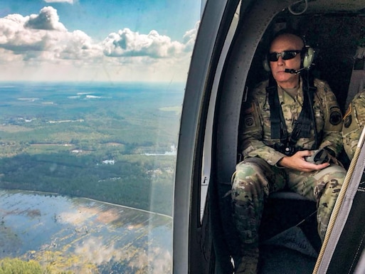 Lt. Gen. Luckey surveys Carolina coast after Florence