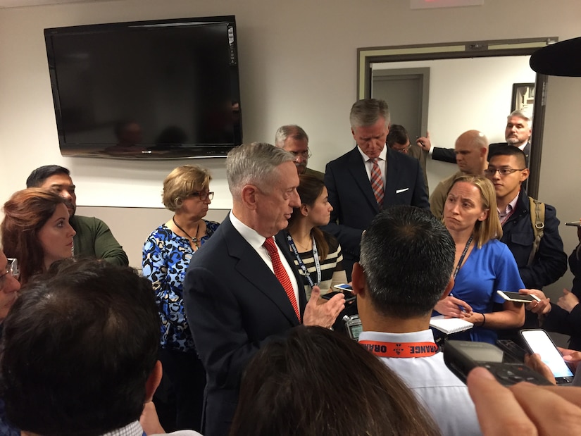 Defense Secretary James N. Mattis speaks to reporters during a news conference at the Pentagon, Sept. 24, 2018. DoD photo by Jim Garamone