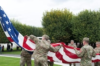 Flag retirement at St. Mihiel Cemetery