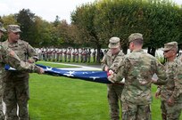 Flag retirement at St. Mihiel Cemetery