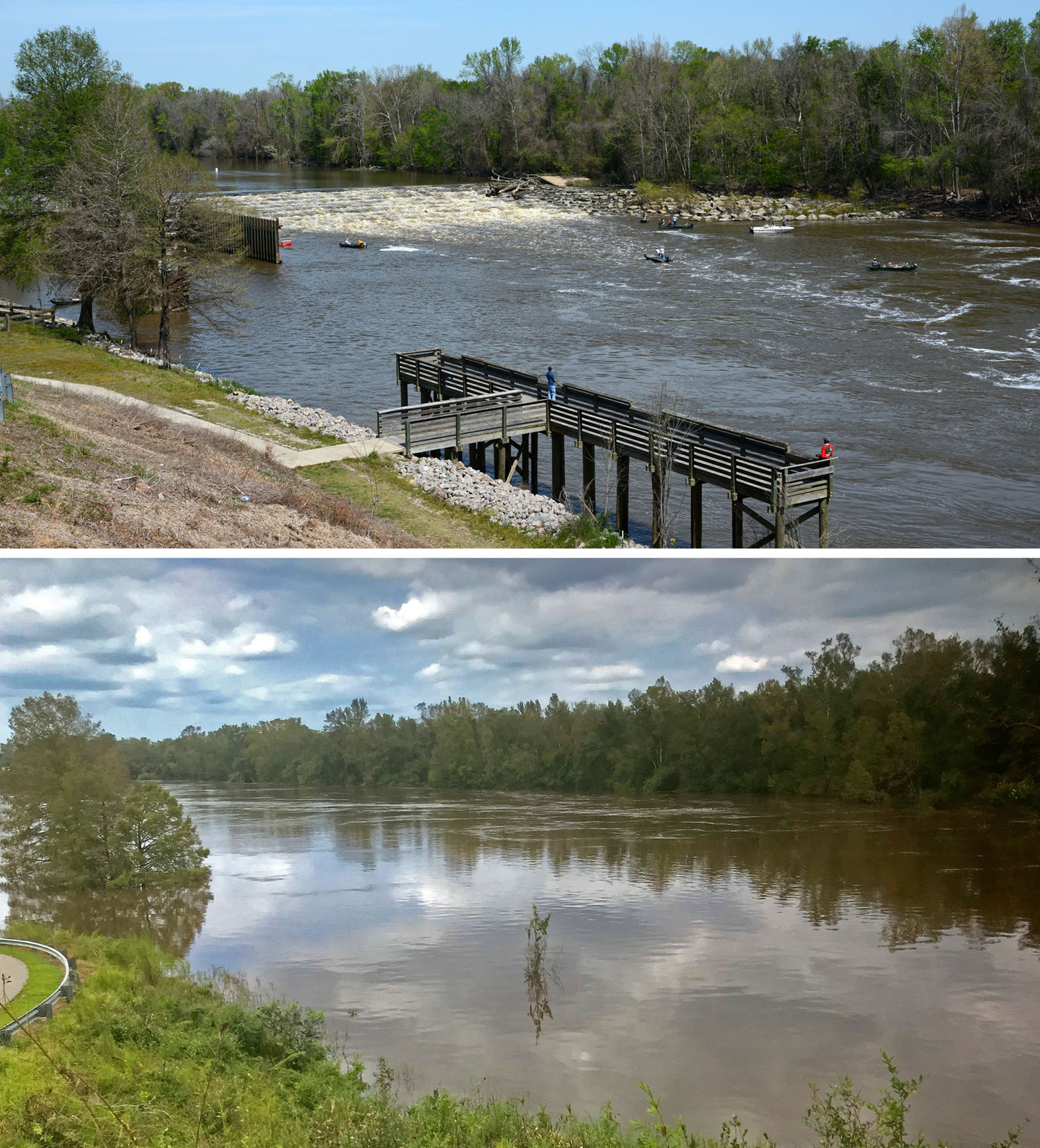 Swollen Cape Fear River Hides Lock Dam 1 A drainage basin is any area of land where precipitation collects and drains off into a common outlet, such as into a river, bay, or other body of water. swollen cape fear river hides lock dam 1
