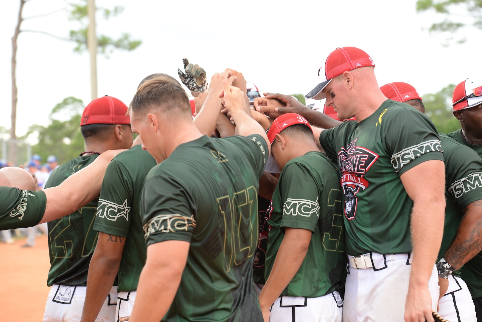 Marines celebrate their first gold medal victory since 2000