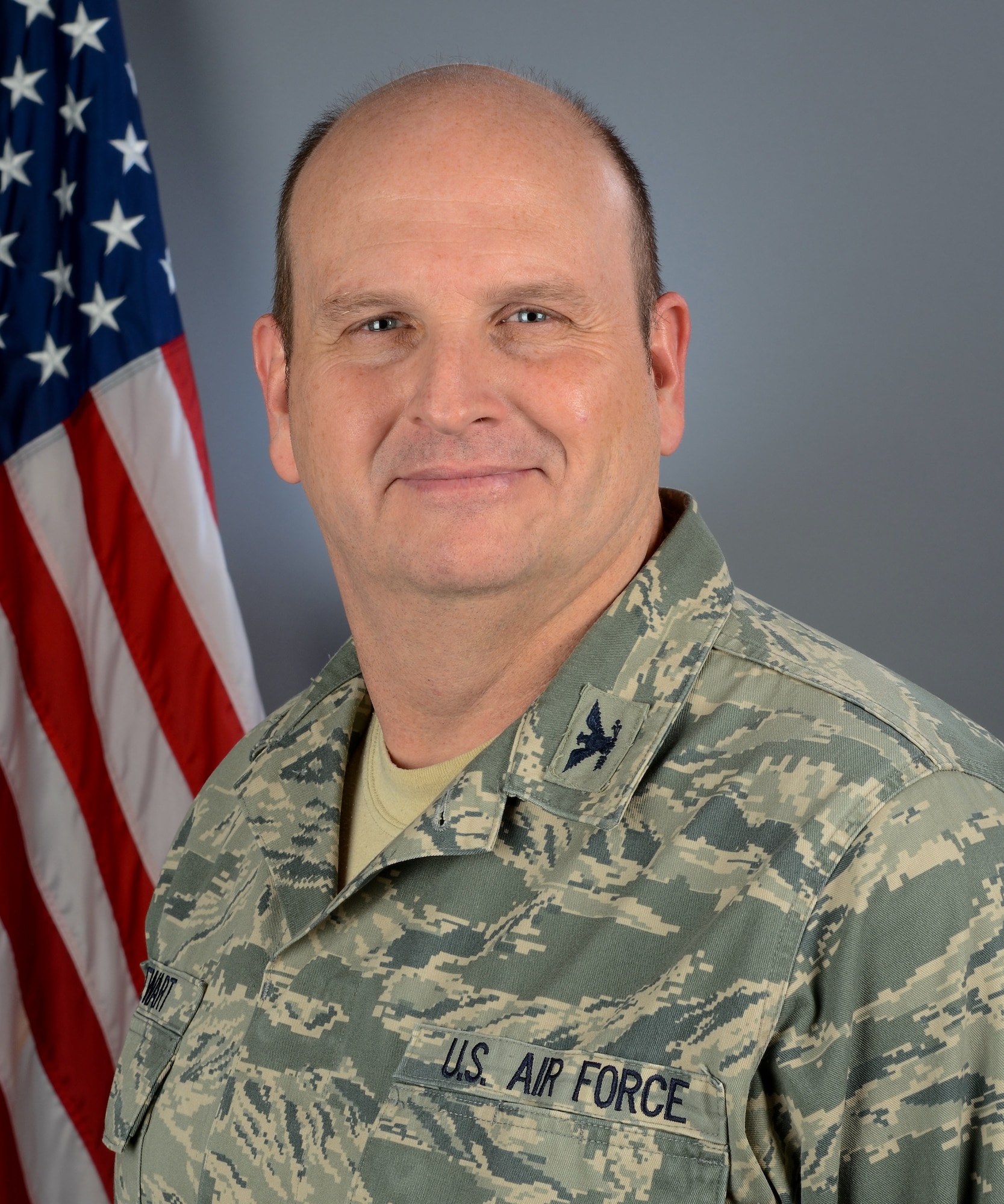 U.S. Air Force Col. Joseph Stewart, the commander of the 169th Medical Group, at McEntire Joint National Guard Base, S.C, May 6, 2018. (U.S. Air National Guard photo by Senior Airman Megan Floyd)