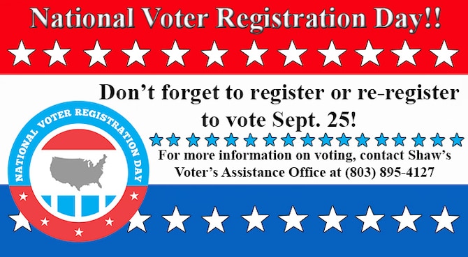 National Voter Registration Day is held annually on the fourth Tuesday of September, with this year’s being held on Sept. 25.