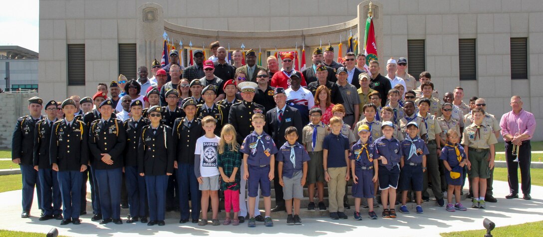 CAMP HUMPHREYS, Republic of Korea – Col. Timothy Burton (center left), Deputy Commander of U.S. Marine Corps Forces Korea, served as guest of honor at the Camp Humphreys National POW/MIA Recognition Day ceremony here, 22 Sept. National POW/MIA Recognition Day, (third Friday of each September) serves to raise awareness of and recognize U.S. military service members who are currently missing in action or prisoners of war. (U.S. Marine Corps photo by Capt. John Parry/ Released)