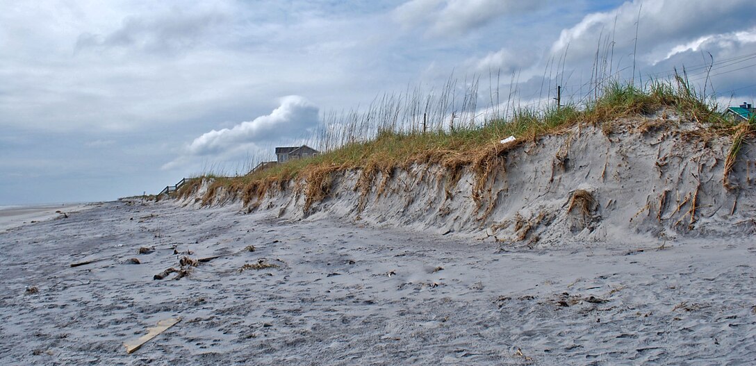 Damage caused by Hurricane Florence at Topsail Island, NC.