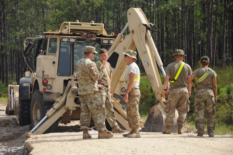 Constructions efforts advance on Military Ocean Terminal Sunny Point, N.C. after destructive winds and flooding from Hurricane Florence.