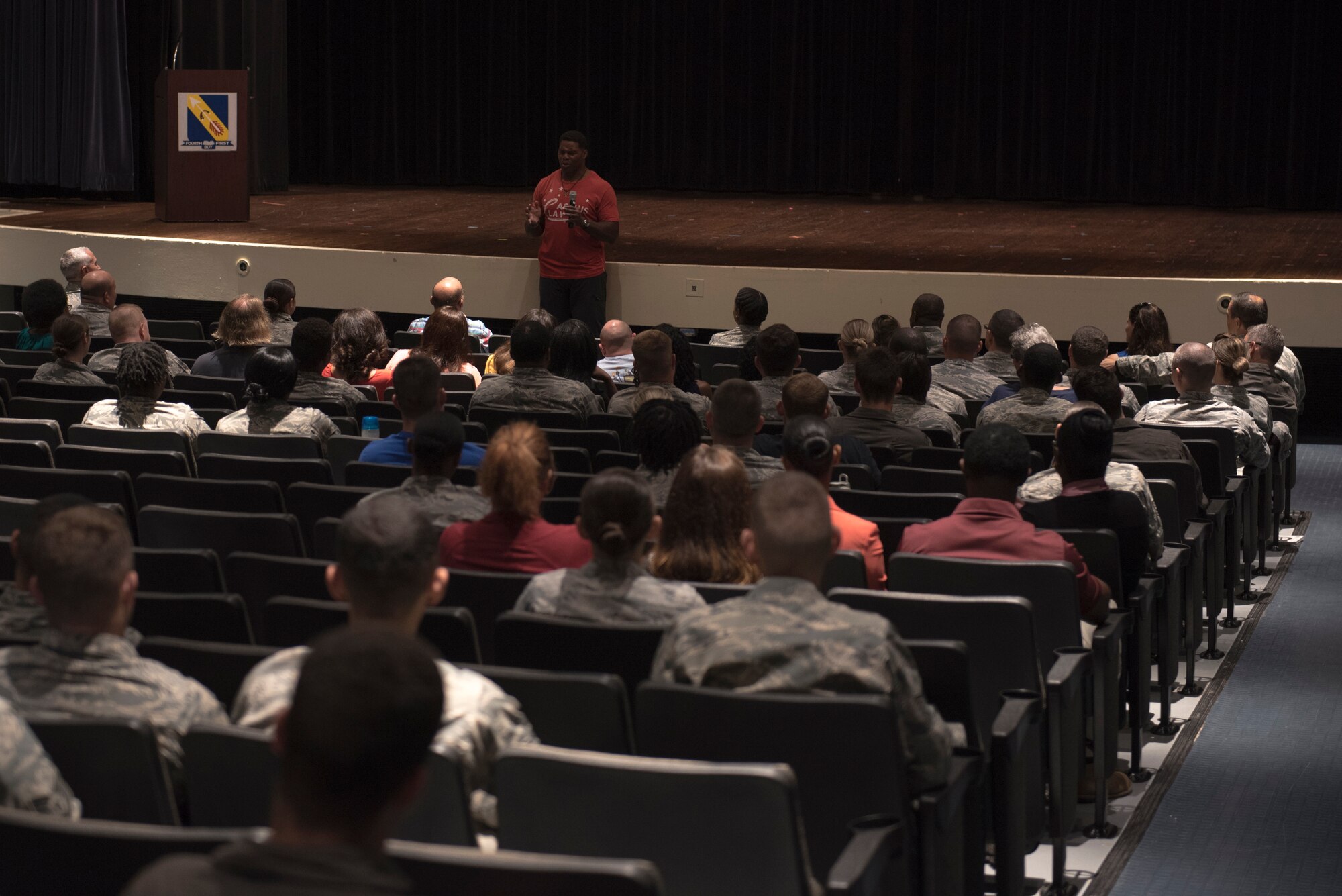 Motivational speaker visits SJAFB, talks mental health