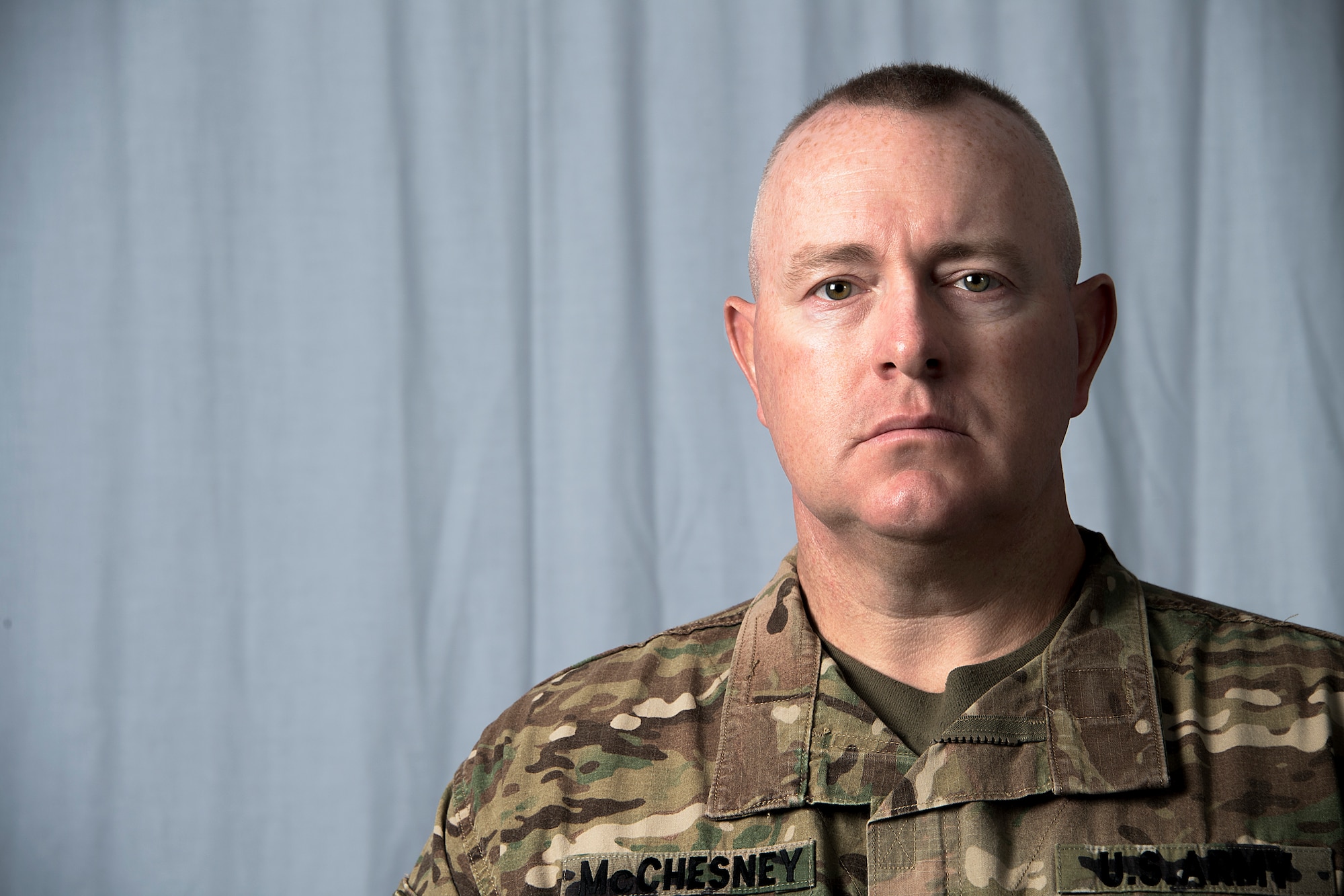 A portrait of U.S. Army 1st Sgt. Richard Allen McChesney