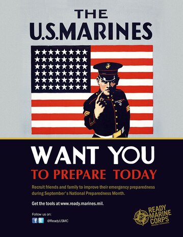 This graphic was created in support of Ready Marine Corps' 2017 National Preparedness Month outreach campaign.