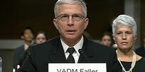 Navy Vice Adm. Craig S. Faller testifies at his nomination hearing.