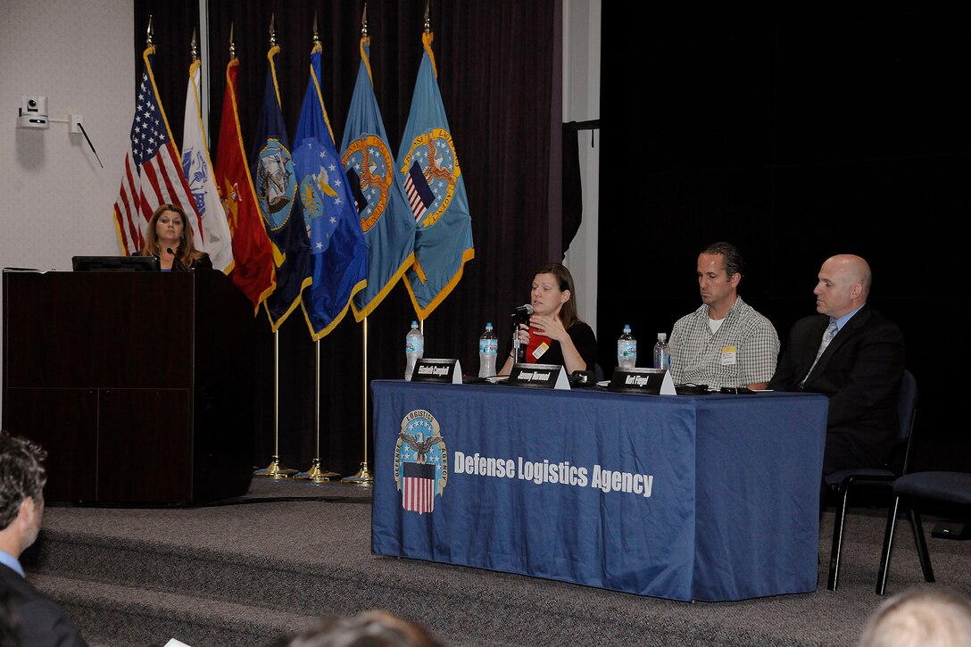 Panelists discuss labor trafficking during an awareness workshop held at Battle Creek’s Hart-Dole-Inouye Federal Center Sept. 26.