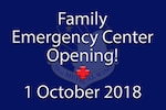 The grand opening of the Family Emergency Center, currently known as the Urgent Care Center, is scheduled for 11 a.m. Oct. 1 at the Wilford Hall Ambulatory Surgical Center.