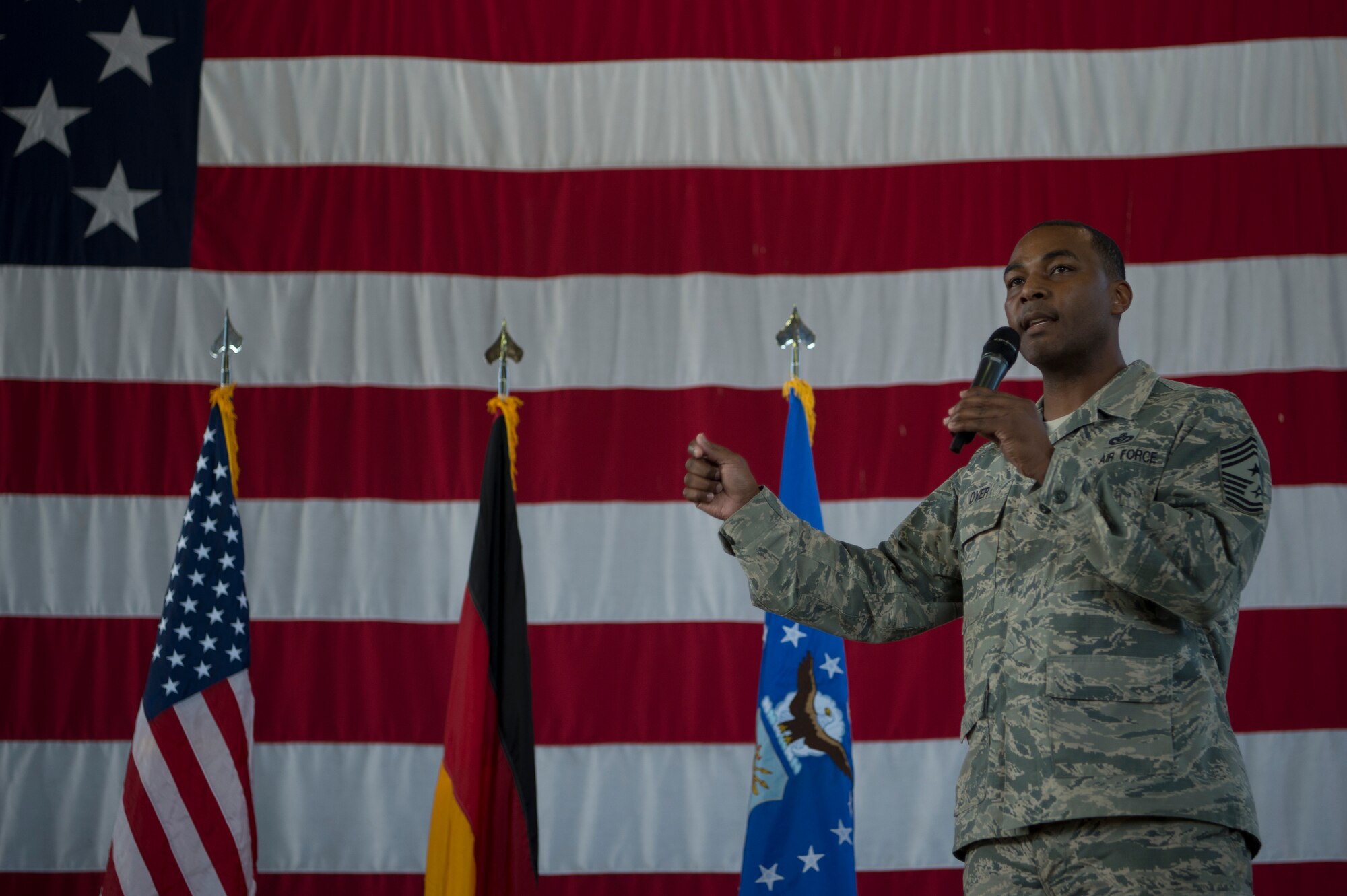 U.S. Air Force Col. Jason E. Bailey, 52nd FW commander, and Dyer hosted the all call which addressed upcoming changes regarding the Air Force.