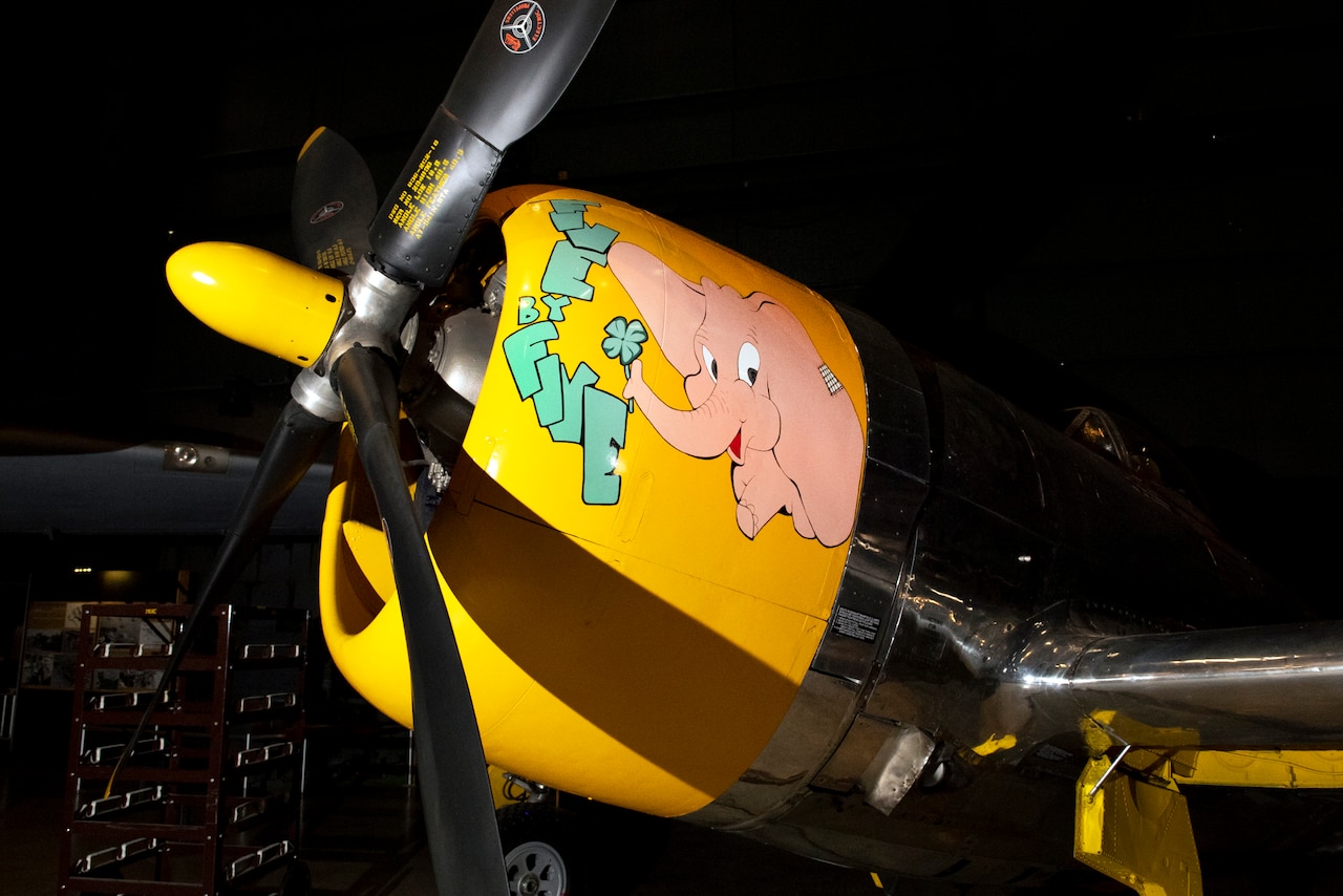 Disney character is the nose art on this P-47D Thunderbolt.