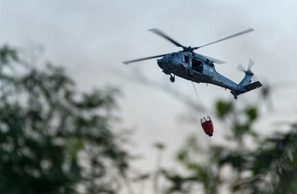 HSC-25 evacuates cruise passenger, fights fire on Nimitz Hill