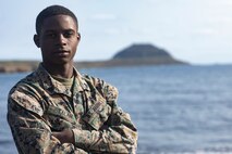 U.S. Marine Corps Sgt. Wesley A. Talan, a water support technician with Combat Logistics Regiment 3 Support Detachment, 3rd Marine Logistics Group, poses for a photo on Iwo To, Japan March 22, 2019. The water support technicians made potable water from ocean water to be used in support of the 74th Reunion of Honor on Iwo To. More than 150 Marines and Sailors from III Marine Expeditionary Force and major subordinate commands make up the detachment tasked with all administrative and logistical support. Talan is native of Miami, Florida. (U.S. Marine Corps photo by Lance Cpl. Armando Elizalde)