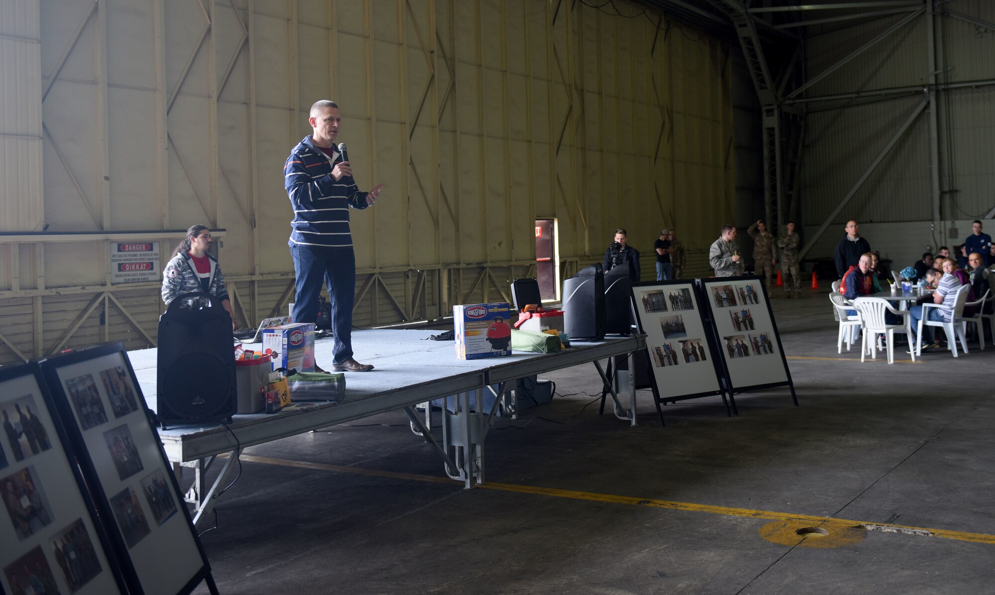 Colonel Britt Hurst, 39th Air Base Wing commander, provides opening remarks during Airman Appreciation Day, March 29, 2019, at Incirlik Air Base, Turkey.