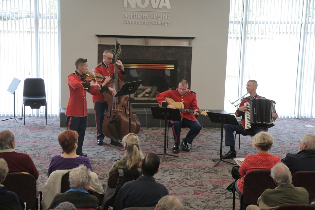 On March 31, 2019, “The President’s Own” U.S. Marine Band presented a concert titled “Song and Dance” at the Rachel M. Schlesinger Concert Hall and Arts Center at Northern Virginia Community College in Alexandria, Va. The concert featured euphonium player Peyton Sills, the winner of the Marine Band’s Concerto Competition for High School Musicians.