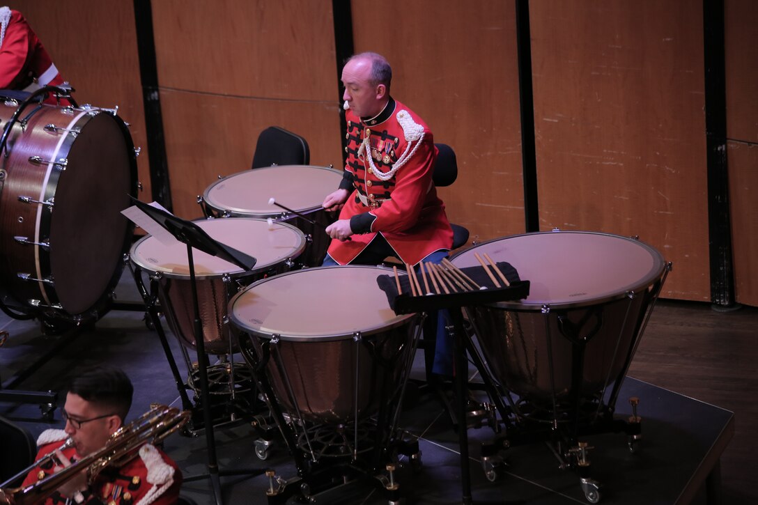 On March 31, 2019, “The President’s Own” U.S. Marine Band presented a concert titled “Song and Dance” at the Rachel M. Schlesinger Concert Hall and Arts Center at Northern Virginia Community College in Alexandria, Va. The concert featured euphonium player Peyton Sills, the winner of the Marine Band’s Concerto Competition for High School Musicians.
