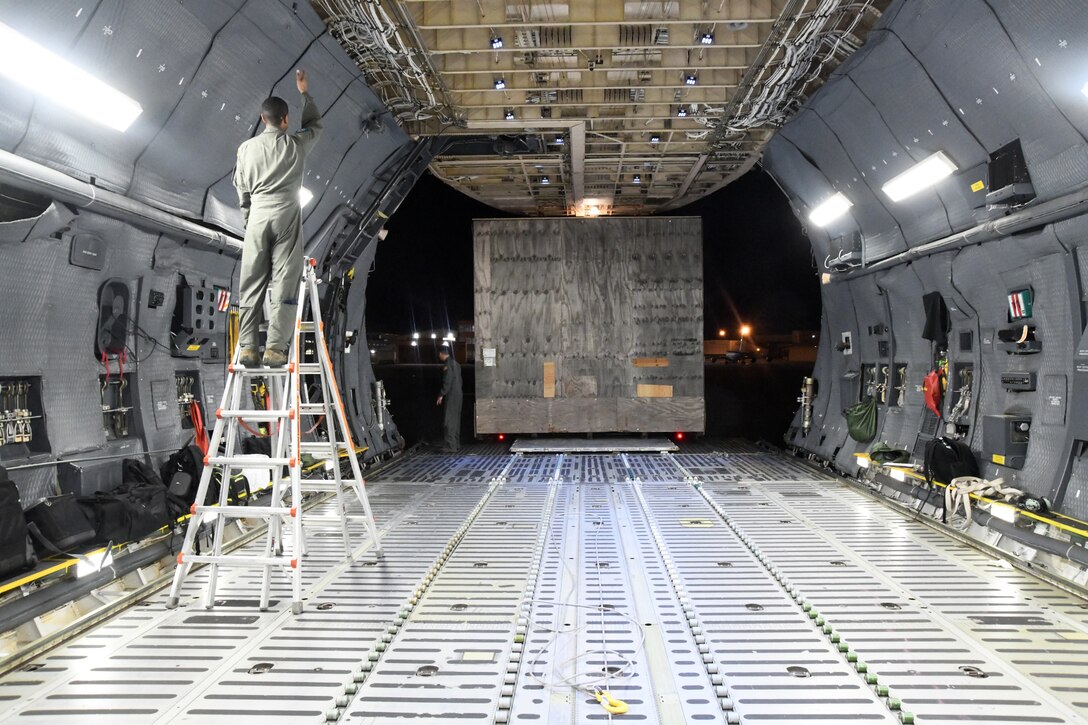 Dover C-5M receives 8K pound ramp at Robins