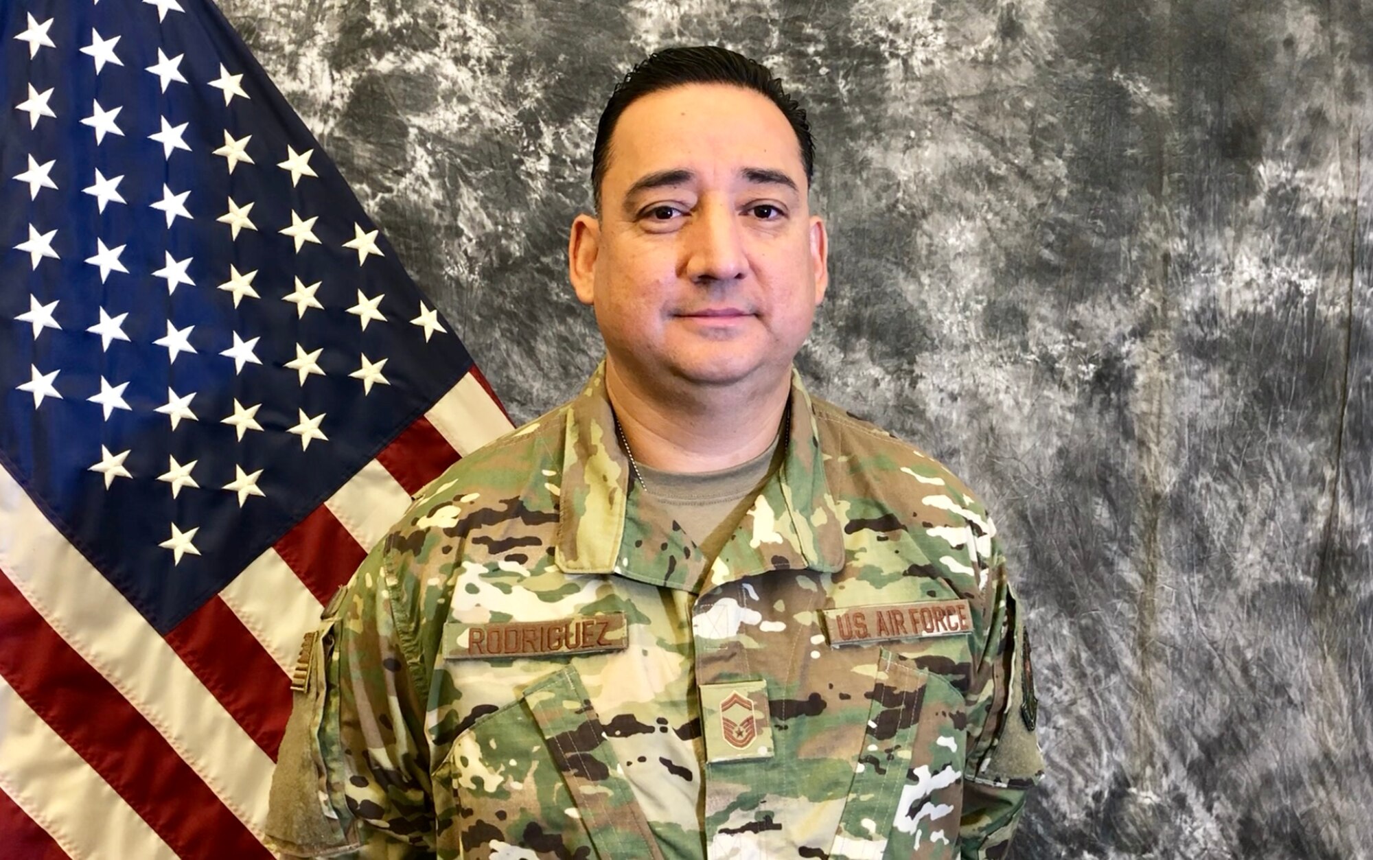 MARCH AIR RESERVE BASE, CALIF (March 25, 2019) --- Senior Master Sgt. Jorge Rodriguez was presented with the Arrowhead Regional Medical Center's Nurse of the Year award early this year