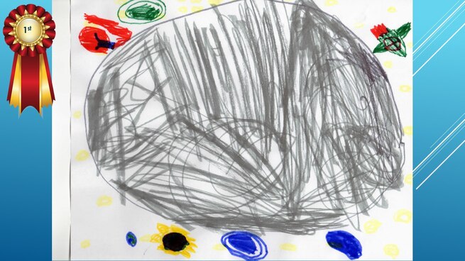 The National Museum of the U.S. Air Force’s 36th Annual Student Aviation Art Competition 1st place winner in the Special Needs K-6 category is T. Goodman. Student artists from around the country were asked to consider the 50th anniversary of the moon landing and what it would look like if mankind returned to the moon today.