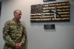 Lt. Gen. Robert P. Ashley Jr., director, Defense Intelligence Agency, pauses for a moment of reflection at the conclusion of a dedication ceremony in San Antonio, Texas, March 21.