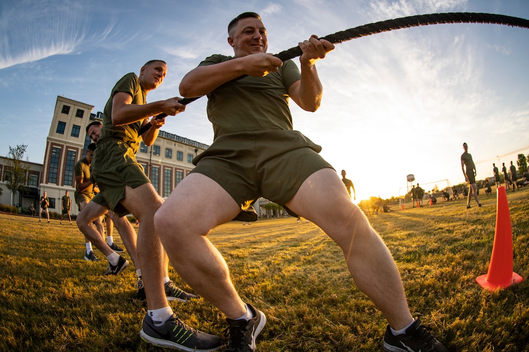 MARFORRES Marines participate in a Total Force Fitness event