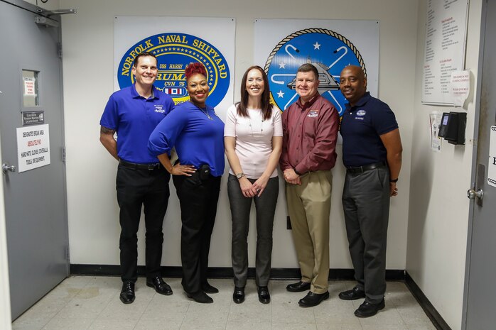 Members of the Carrier Team One Team Ben Kustesky, Kendra Dildy, Kelly Souders, Jon Morris, and Gerod Robinson.