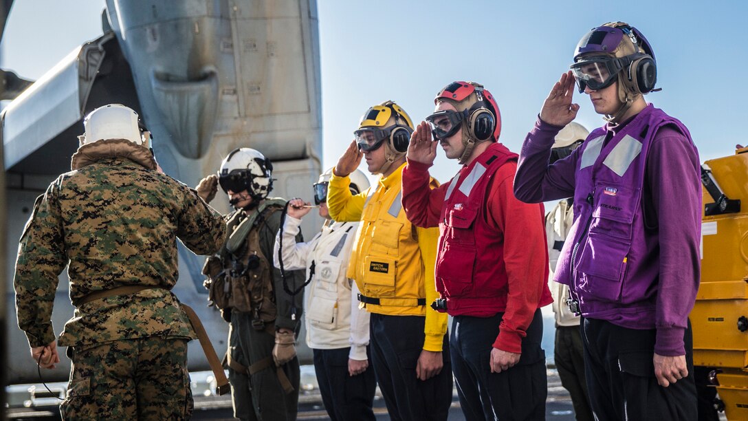 Marines and Sailors with the 11th Marine Expeditionary Unit are conducting routine operations as part of the Boxer Amphibious Ready Group in the eastern Pacific Ocean. (U.S. Marine Corps Photo by Lance Cpl. Dalton S. Swanbeck)