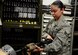 Senior Airman Sofia Espinoza, 628th Security Forces Squadron base armorer, inspect an M-4 rifle during a routine weapon check March 27, 2019, at Joint Base Charleston, S.C. Espinoza was awarded the 2018 Junior Enlisted Woman of the Year award by the Palmetto Chapter of Women In Defense March 21, 2019.