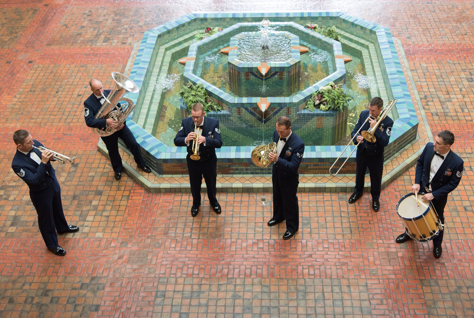 Offutt Brass, the brass ensemble of the United States Air Force Heartland of America Band, is stationed at Offutt Air Force Base, Nebraska.  Compromised of two trumpets, French horn, trombone, tuba, and percussion, Offutt Brass showcases the Air Force's excellence and precision in every performance with a diverse repertoire featuring classical selections, patriotic favorites, jazz and popular music, and distinctive arrangements. 

To learn more about this group or schedule a performance, call our Director of Operations at 402-294-8192.
Visit us online: https://www.music.af.mil  
Find us on Facebook: 
https://www.facebook.com/USAFHeartlandofAmericaBand/