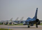 F-16 aircraft from the Minnesota Air National Guard 148th Fighter Wing are at Leeuwarden Air Base in the Netherlands for the 2019 Frisian Flag, March 28, 2019.  Frisian Flag is a 12-day NATO partnership exercise in the Netherlands that will allow all international participants of the exercise to execute training on operational tactics in a global setting.