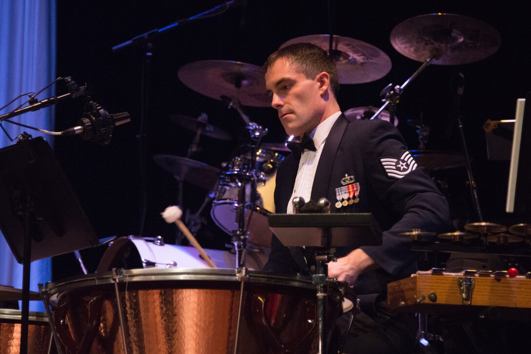 TSgt Ed Zaryky, percussionist with the USAF Heartland of America Band