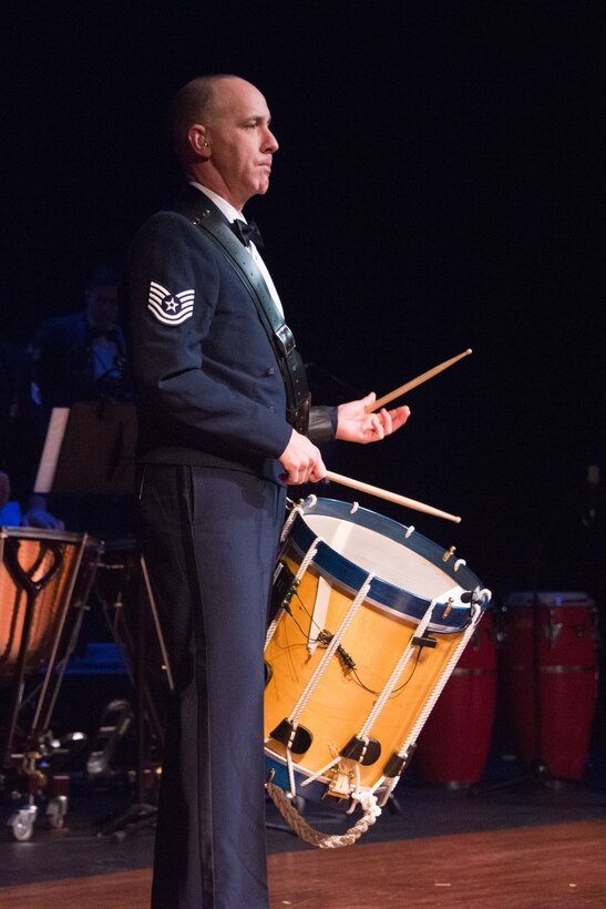 TSgt Marshall Gentry, percussionist with the USAF Heartland of America Band