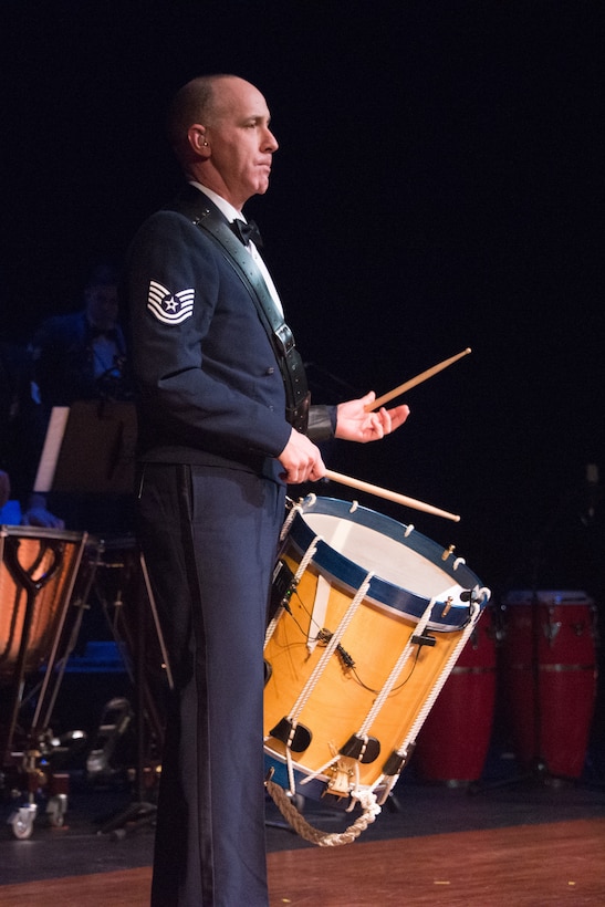 TSgt Marshall Gentry, percussionist with the USAF Heartland of America Band