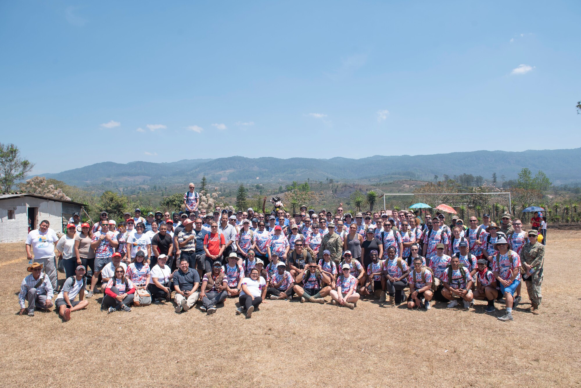 Joint Task Force-Bravo Chapel Hike 78 volunteers pose for a picture at a community center in La Paz, Honduras, March 30, 2019.
