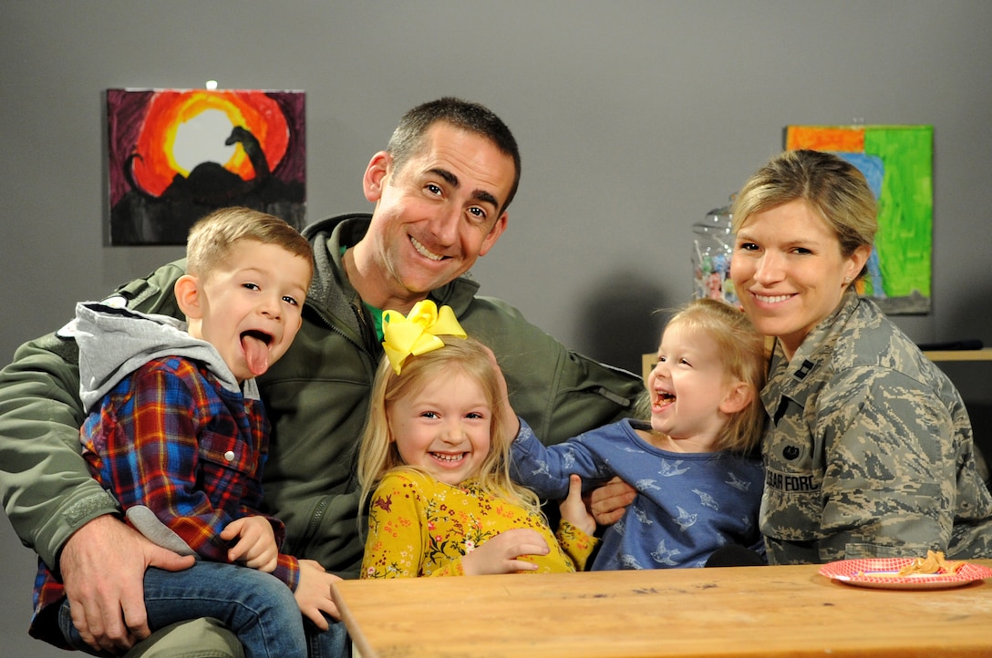 April is designated as the Month of the Military Child, highlighting the important role military children play in the armed forces community. It is a time to recognize military families and their children for the sacrifices they make, the resilience they display and the challenges they overcome. Today we highlight the Kreps family. Maj. Randy Kreps is an F-16 pilot and Capt. Kreps serves as the 180FW Staff Judge Advocate. (Air National Guard photo by Senior Master Sgt. Beth Holliker).