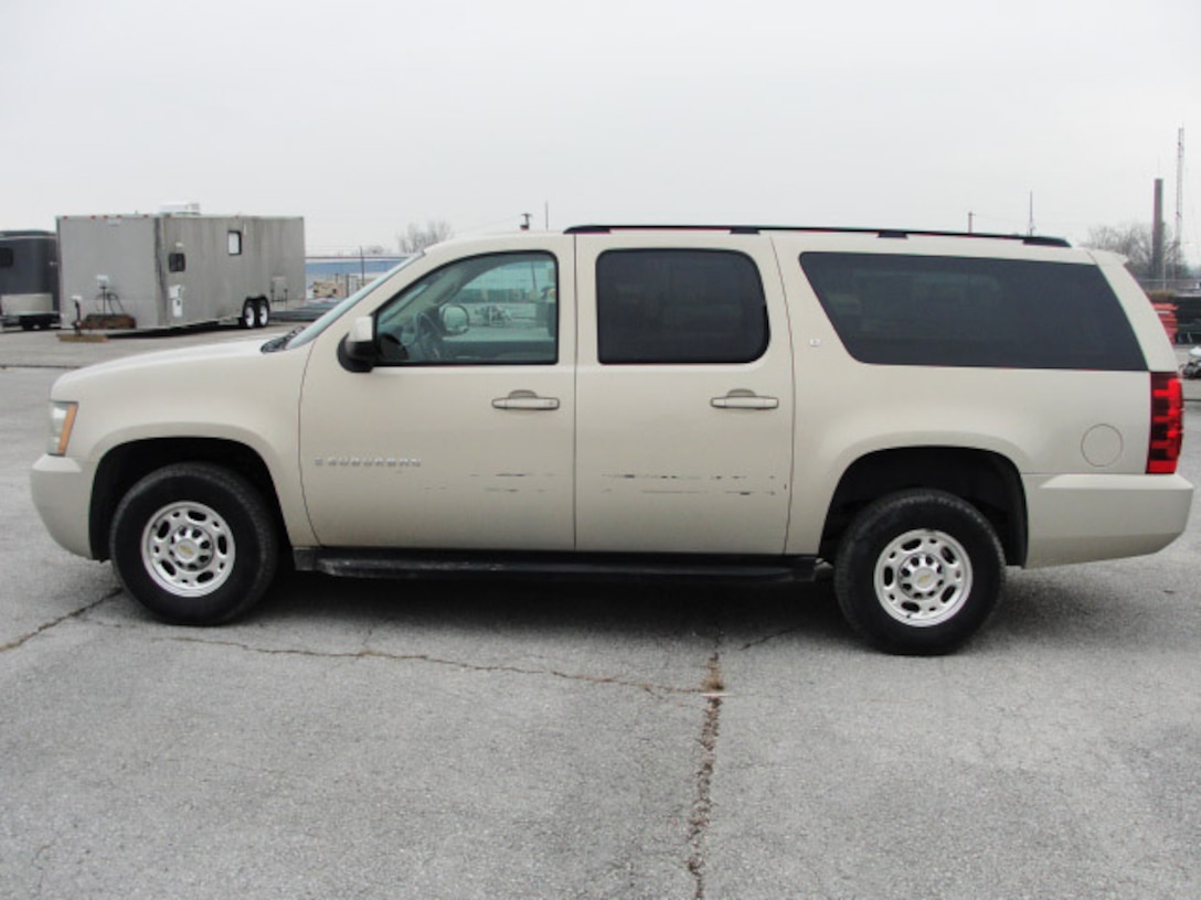 A Chevrolet Suburban prepares for new life in law enforcement as one of the vehicles Blue Grass provided to law enforcement agencies in Tennessee, Ohio, Kentucky, and New Jersey.